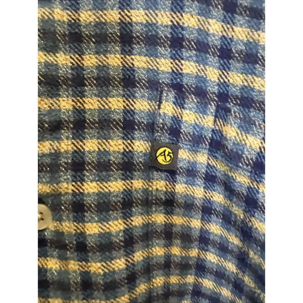 North‎ Face A5 Series Flannel Button Up Blues X-Large Mens 100% Cotton Outdoorsy